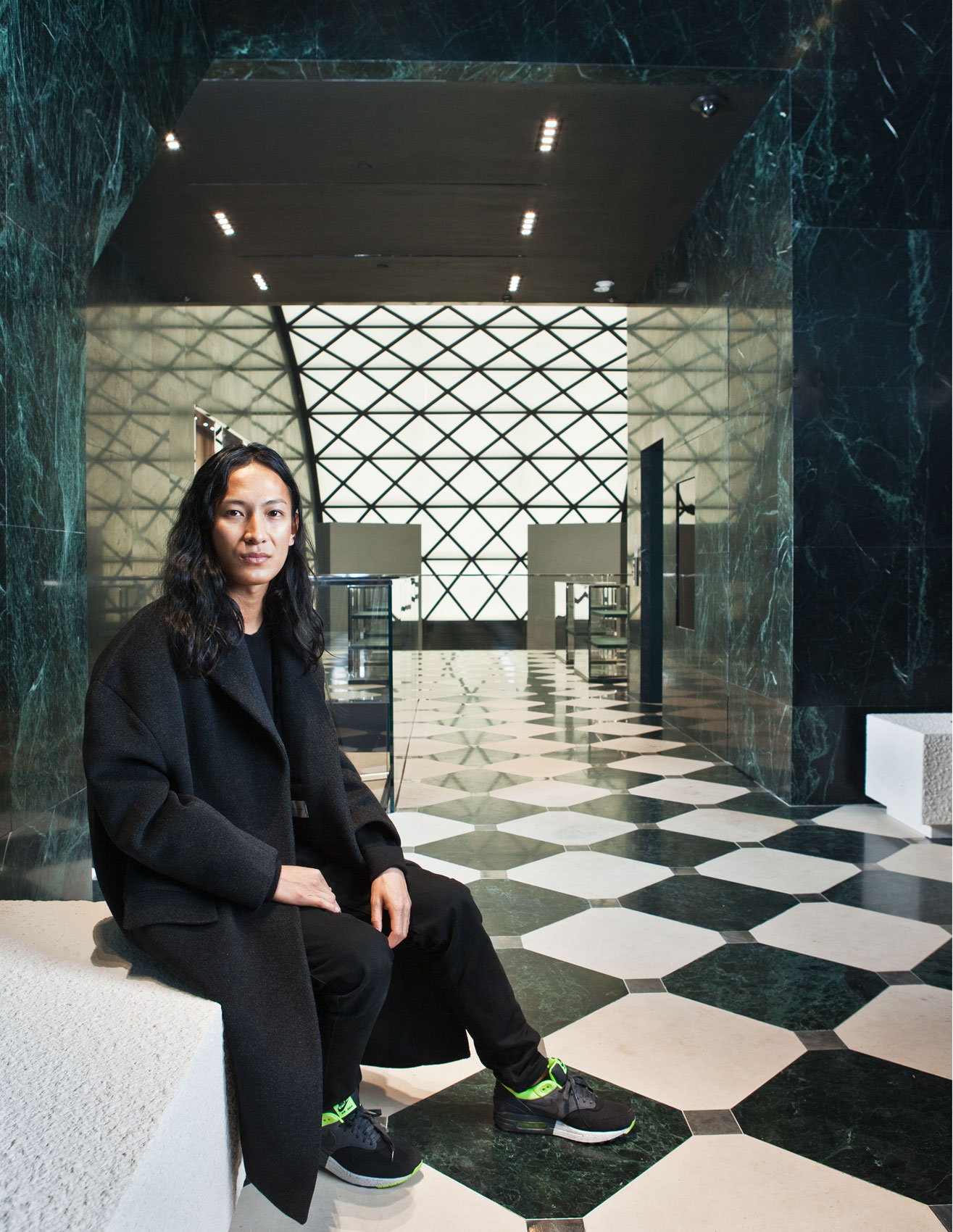 Heroic portrait of Alexander Wang at Balenciaga in NYC by Celebrity Photographer Michael Weschler, New York City